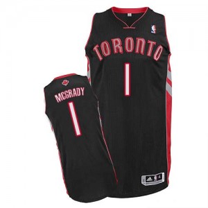 Toronto Raptors Tracy Mcgrady #1 Alternate Authentic Maillot d'équipe de NBA - Noir pour Homme