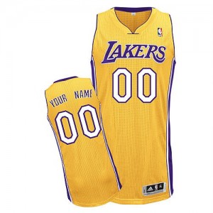 Maillot Los Angeles Lakers NBA Home Or - Personnalisé Authentic - Homme
