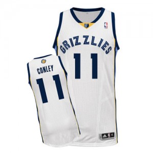 Maillot NBA Memphis Grizzlies #11 Mike Conley Blanc Adidas Authentic Home - Homme