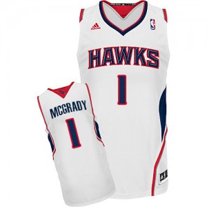 Atlanta Hawks Tracy Mcgrady #1 Home Swingman Maillot d'équipe de NBA - Blanc pour Homme