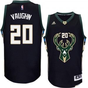 Maillot NBA Milwaukee Bucks #20 Rashad Vaughn Noir Adidas Swingman Alternate - Homme