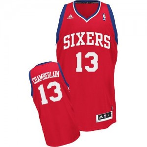 Philadelphia 76ers #13 Adidas Road Rouge Swingman Maillot d'équipe de NBA 100% authentique - Wilt Chamberlain pour Homme