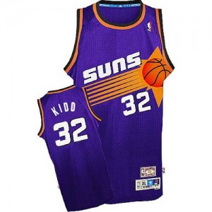 Maillot NBA Phoenix Suns #32 Jason Kidd Violet Adidas Authentic Throwback - Homme