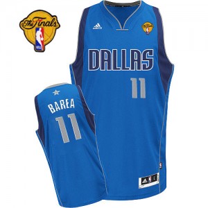 Dallas Mavericks #11 Adidas Road Finals Patch Bleu royal Swingman Maillot d'équipe de NBA Vente - Jose Barea pour Homme