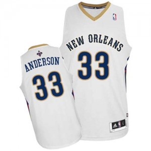 Maillot Authentic New Orleans Pelicans NBA Home Blanc - #33 Ryan Anderson - Homme