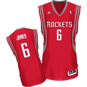 Maillot Adidas Rouge Road Swingman Houston Rockets - Terrence Jones #6 - Homme
