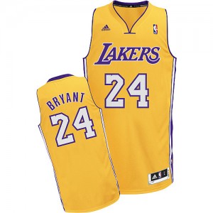 Maillot NBA Or Kobe Bryant #24 Los Angeles Lakers Home Swingman Homme Adidas