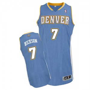 Maillot NBA Denver Nuggets #7 JJ Hickson Bleu clair Adidas Authentic Road - Homme