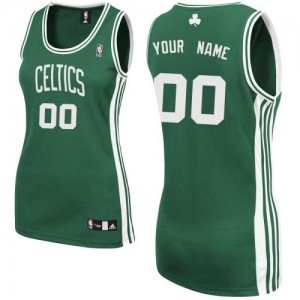 Maillot Boston Celtics NBA Road Vert (No Blanc) - Personnalisé Authentic - Femme