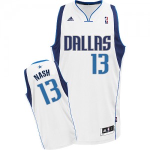 Maillot Swingman Dallas Mavericks NBA Home Blanc - #13 Steve Nash - Homme