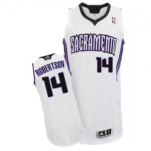Maillot NBA Sacramento Kings #14 Oscar Robertson Blanc Adidas Authentic Home - Homme