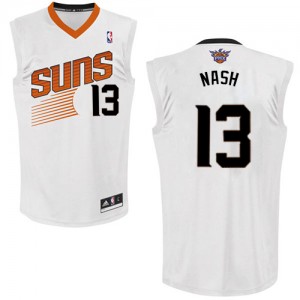 Maillot NBA Blanc Steve Nash #13 Phoenix Suns Home Authentic Homme Adidas