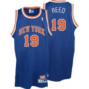 New York Knicks Willis Reed #19 Throwback Authentic Maillot d'équipe de NBA - Bleu royal pour Homme