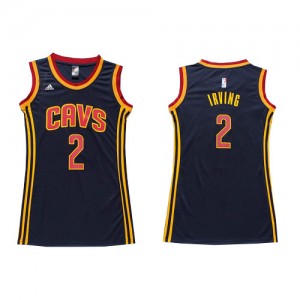 Cleveland Cavaliers #2 Adidas Dress Bleu marin Swingman Maillot d'équipe de NBA pour pas cher - Kyrie Irving pour Femme