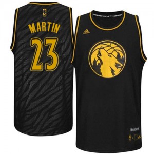 Minnesota Timberwolves Kevin Martin #23 Precious Metals Fashion Swingman Maillot d'équipe de NBA - Noir pour Homme