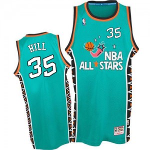 Maillot NBA Swingman Grant Hill #35 Detroit Pistons 1996 All Star Throwback Bleu clair - Homme