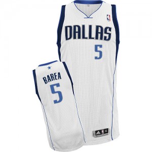 Dallas Mavericks Jose Juan Barea #5 Home Authentic Maillot d'équipe de NBA - Blanc pour Homme