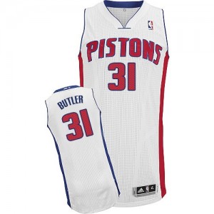 Detroit Pistons Caron Butler #31 Home Authentic Maillot d'équipe de NBA - Blanc pour Homme