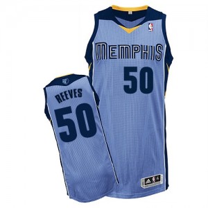 Maillot NBA Bleu clair Bryant Reeves #50 Memphis Grizzlies Alternate Authentic Homme Adidas