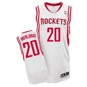 Maillot NBA Authentic Donatas Motiejunas #20 Houston Rockets Home Blanc - Homme