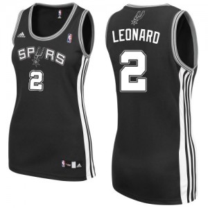 Maillot NBA Noir Kawhi Leonard #2 San Antonio Spurs Road Authentic Femme Adidas
