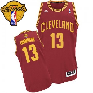 Maillot NBA Swingman Tristan Thompson #13 Cleveland Cavaliers Road 2015 The Finals Patch Vin Rouge - Homme