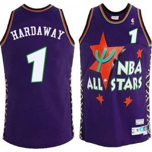 Orlando Magic #1 Mitchell and Ness 1995 All Star Throwback Bleu Authentic Maillot d'équipe de NBA Promotions - Penny Hardaway pour Homme