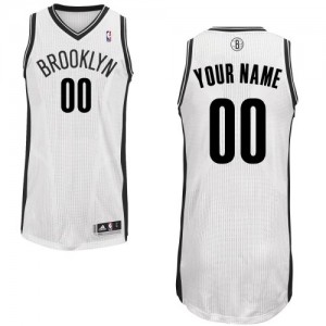 Maillot NBA Brooklyn Nets Personnalisé Authentic Blanc Adidas Home - Homme