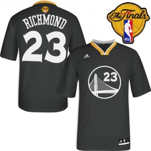 Maillot NBA Noir Mitch Richmond #23 Golden State Warriors Alternate 2015 The Finals Patch Swingman Homme Adidas
