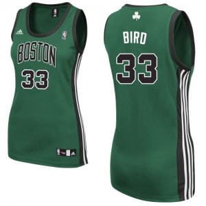 Maillot Swingman Boston Celtics NBA Alternate Vert (No. noir) - #33 Larry Bird - Femme