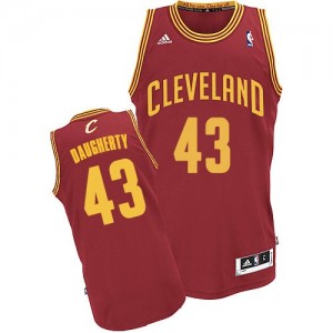 Cleveland Cavaliers Brad Daugherty #43 Road Swingman Maillot d'équipe de NBA - Vin Rouge pour Homme
