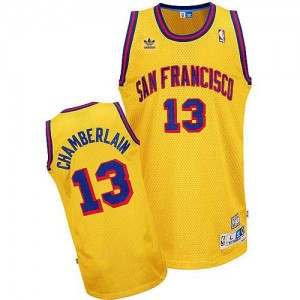Maillot NBA Or Wilt Chamberlain #13 Golden State Warriors Throwback San Francisco Day Swingman Homme Adidas