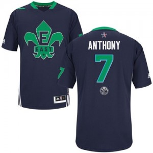 New York Knicks #7 Adidas 2014 All Star Bleu marin Authentic Maillot d'équipe de NBA vente en ligne - Carmelo Anthony pour Homme