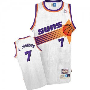 Maillot NBA Authentic Kevin Johnson #7 Phoenix Suns Throwback Blanc - Homme