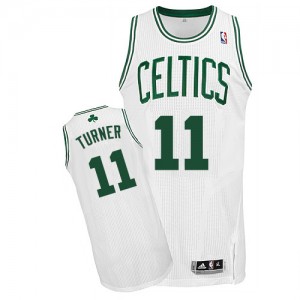 Boston Celtics #11 Adidas Home Blanc Authentic Maillot d'équipe de NBA Vente pas cher - Evan Turner pour Homme