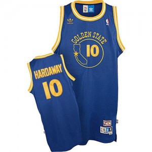 Golden State Warriors Tim Hardaway #10 Throwback Authentic Maillot d'équipe de NBA - Bleu royal pour Homme