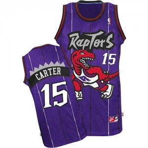 Toronto Raptors #15 Nike Throwback Violet Authentic Maillot d'équipe de NBA en vente en ligne - Vince Carter pour Homme
