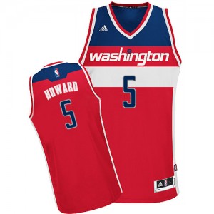 Maillot NBA Rouge Juwan Howard #5 Washington Wizards Road Swingman Homme Adidas