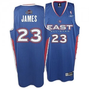 Maillot NBA Bleu LeBron James #23 Cleveland Cavaliers 2005 All Star Authentic Homme Adidas