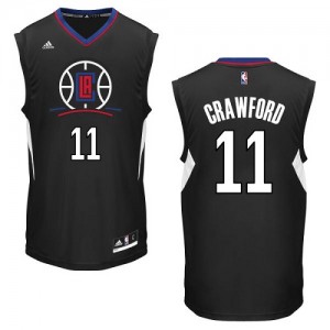 Maillot NBA Noir Jamal Crawford #11 Los Angeles Clippers Alternate Swingman Homme Adidas