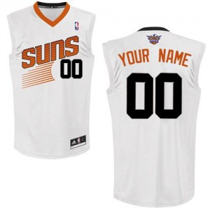 Phoenix Suns Personnalisé Adidas Home Blanc Maillot d'équipe de NBA Braderie - Authentic pour Enfants
