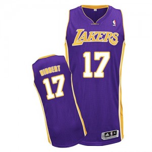 Maillot NBA Los Angeles Lakers #17 Roy Hibbert Violet Adidas Authentic Road - Homme