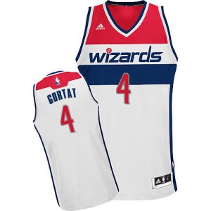 Washington Wizards #4 Adidas Home Blanc Swingman Maillot d'équipe de NBA en vente en ligne - Marcin Gortat pour Homme