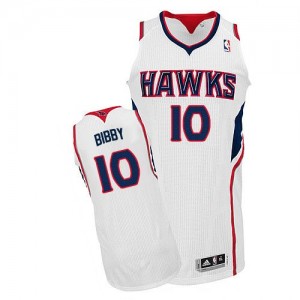 Maillot Adidas Blanc Home Authentic Atlanta Hawks - Mike Bibby #10 - Homme