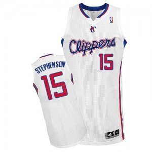 Maillot NBA Authentic Lance Stephenson #15 Los Angeles Clippers Home Blanc - Homme