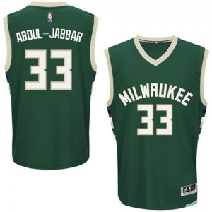 Maillot NBA Authentic Kareem Abdul-Jabbar #33 Milwaukee Bucks Road Vert - Homme