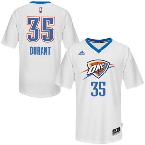 Maillot NBA Blanc Kevin Durant #35 Oklahoma City Thunder Pride Authentic Homme Adidas