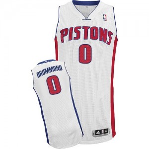 Maillot NBA Authentic Andre Drummond #0 Detroit Pistons Home Blanc - Homme
