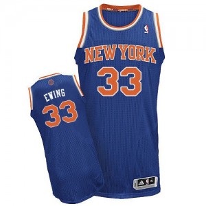 Maillot NBA Authentic Patrick Ewing #33 New York Knicks Road Bleu royal - Homme