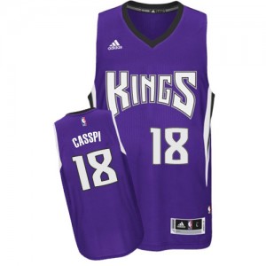 Maillot NBA Swingman Omri Casspi #18 Sacramento Kings Road Violet - Homme